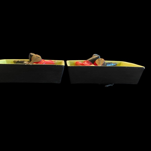 Mid- Century Ceramic Wall Hangings, set of 2 in excellent condition. - Picture 5 of 6